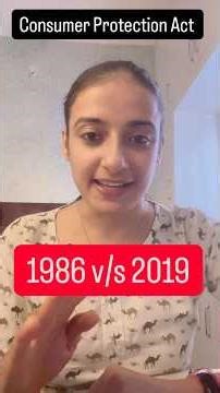 😎Consumer Protection Act 1986 vs 2019 | Major Changes Explained | Vinayta #shorts #law