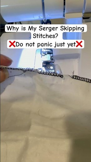 Serger Skipping Stitches? Try this‼️ #SewingMistake #SergerTroubleshooting #sewingtips
