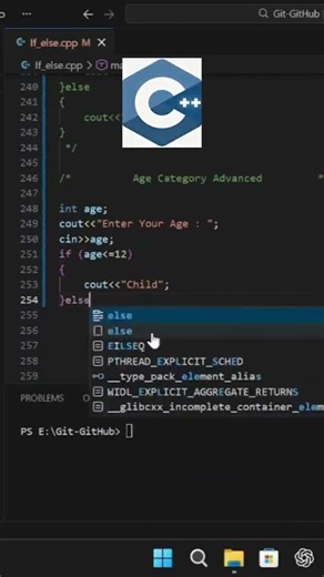 Building a Age Category Advanced with C++ | Mini Project 💻#Programming#SoftwareDevelopment #coding