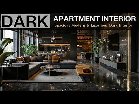 Spacious Modern and Luxurious Dark Apartment Interior Design