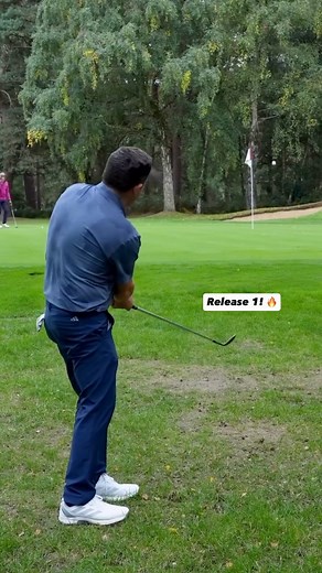 Daniel Grieve on Instagram: "RELEASE 1 🔥 . KEEP IT SIMPLE! The #release1 Chip & Run shot is powerful because your technique remains the same for all the irons in your bag. All that changes is the club in your hand. Here, I played my 52 degree wedge because I needed a little check on the ball but as the greens were soft and it was slightly uphill I needed it to still have some run out. . Head to YouTube to watch the full video where I take on @krissakabusi in a 9 hole match @woburngolfclub on th