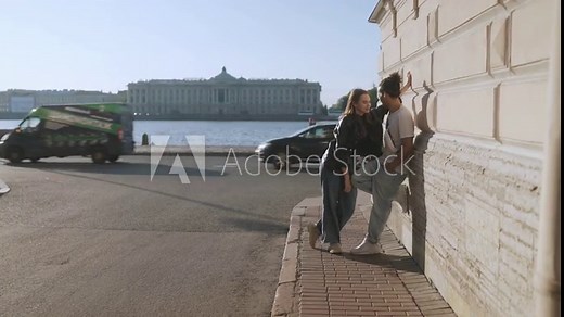 Hot passional Couple kissing against the wall