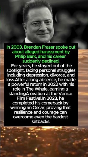 In 2003, Brendan Fraser spoke out about alleged ha