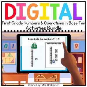 First Grade Numbers   Operations Base 10 Standards-Aligned Digital Activities
