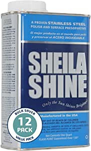Sheila Shine Stainless Steel Cleaner & Polish, 1 Quart Can, 12 per Carton
