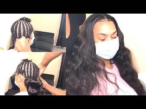 Middle Part Sew In Tutorial + How To Sew In Weave - Start To Finish!