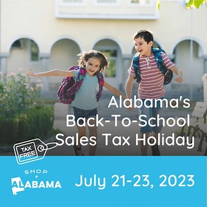 Alabama’s Back-to-School Sales Tax Holiday is almost here! Get ready to save on back-to-school necessities from July 21 to 23. Learn more at alretail.org/3XS4ziC. #BacktoSchool #SalesTaxHoliday #TaxFreeWeekend #ShopLocal #ShopAlabama | Alabama Retail Association | Facebook