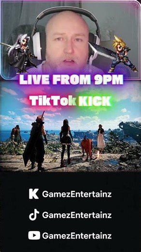 Dual streaming tonight — come hang out in FF7 Rebirth ⚔️🔥