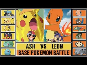 Base Pokémon Battle: ASH vs LEON