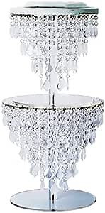 Crystal Acrylic Cake Stands set for Table Wedding Centerpiece Tower Set of 2 Cake Stands WEPDIY