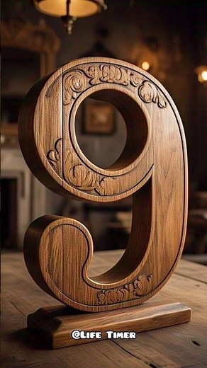 9 to 0 Countdown with Wooden Numbers | Relaxing Timer #10seconds #timer #shorts