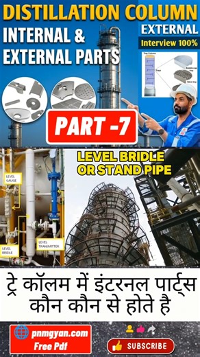 Refinery Column Parts Name & Function | External Components | Shutdown Interview Questions | #shorts