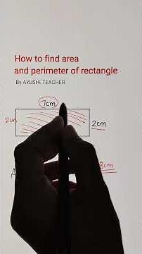 Area and perimeter of rectangle #maths #mathsteacher
