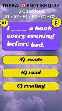 Ultimate English Level Test: A1, A2, B1, B2, C1, C2 Quizzes to Boost Your Skill #learnenglish #quiz