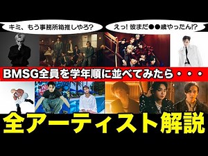 【BMSG】衝撃！所属アーティスト全員を学年順に比べて全解説！／すーさん