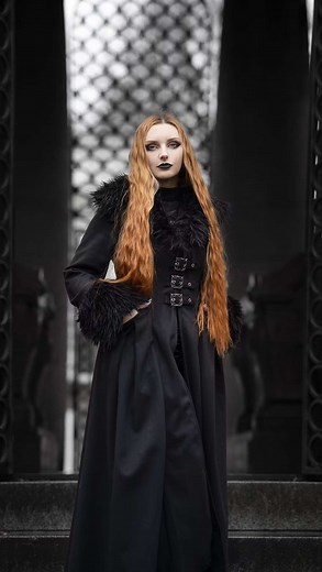 Model & Makeup：@posing_foxy Outfit：@darkinloveofficial #gothic #darkinlove #darkinloveclothing #darkinloveofficial #gothicfur #neckandsleeves woolen #maxicoat #woolen #gothiccoat #gothicstyle #gothicpunk #alternative #alternativefashion #alternativegirl #alternativestyle #blackcoat #blacklove #witchaesthetic #wiccan #gravestones | Gothlolibeauty | Facebook