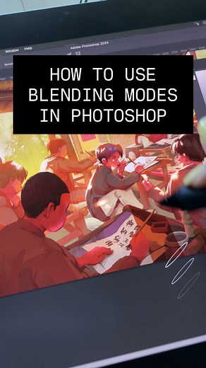 Anh on Instagram: "Mini art lesson: How to use different Blending Modes in Photoshop! 1. Multiply – Darkens layers. Best for shading, shadows, and depth. 2. Overlay / Soft Light – Increases contrast by deepening darks and brightening lights. Good for subtle color, lighting, and textures. 3. Color Dodge – Brightens and saturates. Great for glow, highlights, and light sources. 4. Screen – Lightens softly without flattening contrast. Ideal for glows, fog, and atmosphere. 5. Darken / Lighten – Darke