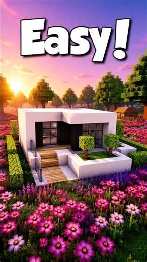 Best Small Modern House Tour Ever 😍 #minecraftshorts