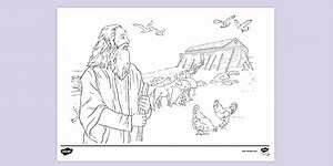 Noah's Ark Colouring Page