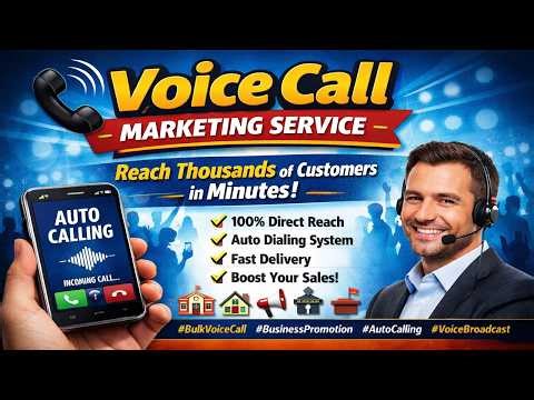 Auto Voice Call Marketing – Fast, Powerful & Guaranteed Reach l 2026