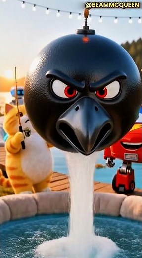 Lightning McQueen Monster Hybrid Fusion Fishing Robot Angry Bird Coffin Dance Song #mcqueen #shorts