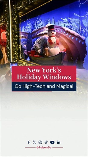 NYC’s holiday windows go high-tech with immersive, magical displays. https://www.pulse.us.com | Pulse Media