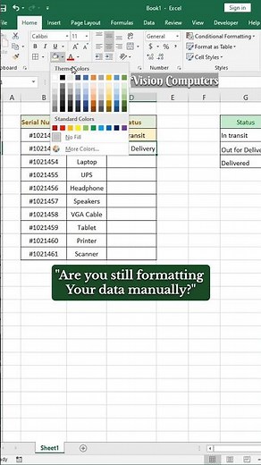 Color coded Drop-down list in Excel ‼️ Excel tricks #excel #exceltips #exceltricks #excelhacks