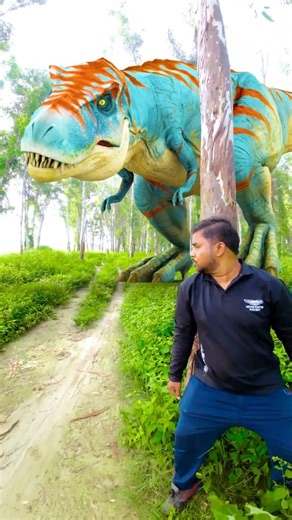 T-Rex Dinosaur Chase And Escape #dinosaur #dinosaurs