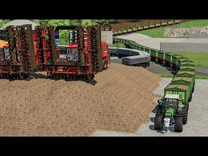 FS 22 Ferme irréaliste | Train de 35 remorques et Arracheuse de 60 mètres