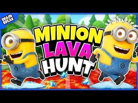 Minions The Floor is Lava! 🌋 Halloween Brain Break | Spooky Freeze Dance | Kids Dance Songs