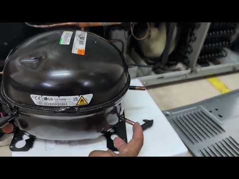 LG Compressor test running without gas FLA150NBMA.#lgrefrigerator 