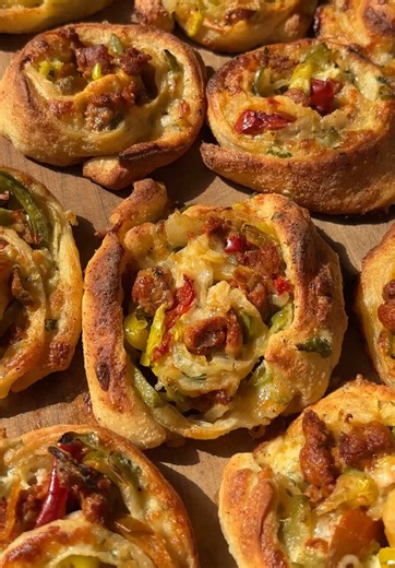 It’s getting (Nashville) hot in here 🔥 When I heard @Premio Foods just released a Nashville Hot Style Sausage I knew I had to make some spicy, savory, and insanely craveable Nashville hot pizza rolls with homemade dill pickle ranch. Find the new Nashville Hot Premio sausage at a Wakefern store near you, and get my recipe below! Nashville Hot Pizza Rolls Ingredients: -3 Premio Nashville Hot Style Sausage links, casings removed -1 small white onion, sliced thin -1 small bell pepper, sliced thin -