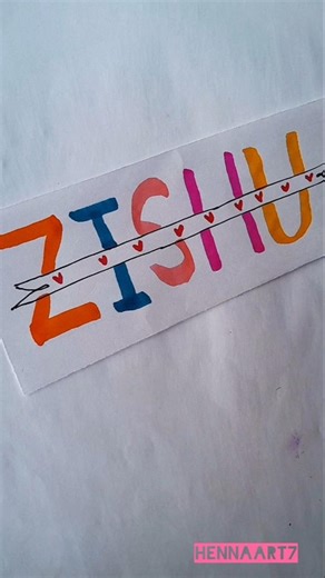 How to Draw Stylish Name Art with Hearts 💖 | Easy DIY Calligraphy #Shorts