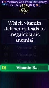 s2 💊 Master Vitamins & Deficiency Disorders with 30 MCQs!