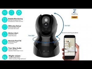 1080p IP Camera with Night vision,Pans 350°, tilts 100°t review