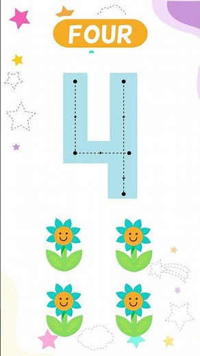 Fun with Numbers: Writing Number Four (4) | Kids' Learning Adventure #rhymes #kid