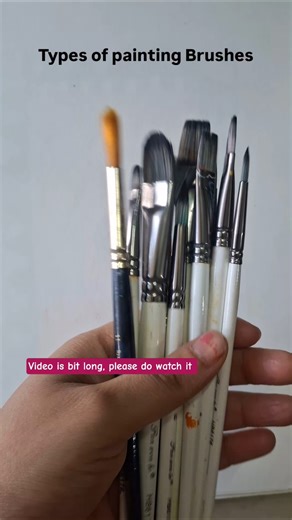 Different Types of Brushes Used in Painting 🎨#art #shorts #artist #storiesofcolors