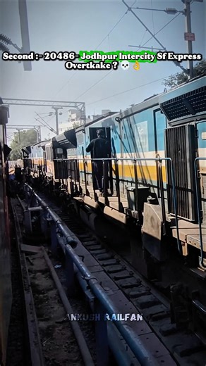 20486 Jodhpur Intercity Sf Express Overtake 😱⚡ Aisa Power Moment Rare Hota Hai 🚆🔥