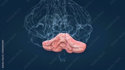 Cerebellum of the human brain controls balance, coordination, posture, and fine motor movements.