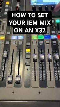 Manually adjusting IEM mixes on the Behringer X32 ￼#behringer #x32 #livesound #mixing #soundboard
