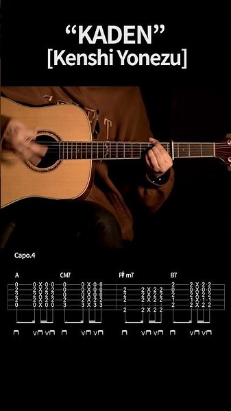 감전(KANDEN)[感電] - 요네즈켄시(Kenshi Yonezu)[米津玄師]【★★★☆☆】 기타 | Guitar tutorial |ギター 弾いてみた 【TAB譜】