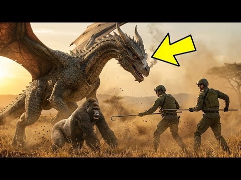 “Giant Dragon vs Gorilla | Extreme Jungle Attack & Fast Rescue Mission