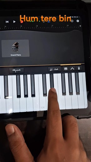 Hum tere bin easy piano tune | #pianotutorial #ytshorts #shortsfeed #ashiqui2 #bolleywoodsong