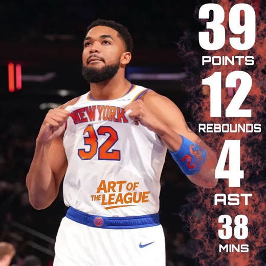 KARL-ANTHONY TOWNS TONIGHT: 39 POINTS 12 REBOUNDS 4 ASSISTS 13/26 FGM 38 MINUTES #sports #nba #nbaplayoffs #nbaplayoffs