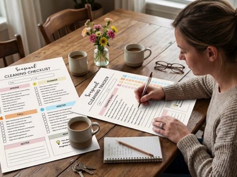 Seasonal Cleaning Planner Editable Spring Summer Winter Fall Cleaning Checklist Printable Home Cleaning Schedule PDF - Etsy