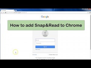 How to Add Snap&Read App to Chrome - Snap and Read