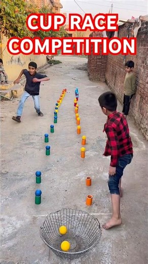 CUP RACE COMPETITION 💪😀 #shorts #shortvideo #game