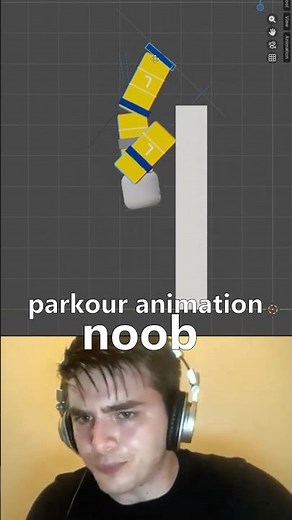 Roblox Animator: Noob vs Pro Parkour Animation 🏃 #robloxgamedesign #blender