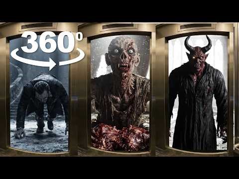 VR 360 Horror POV Stuck in an Elevator with Monsters!
