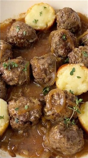 French Onion Meatballs